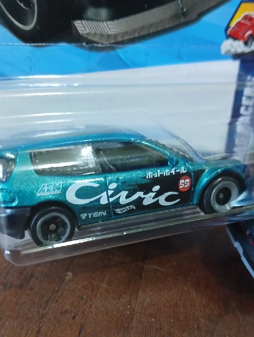 Honda Civic Custom Hot Wheels Car - Teal & Black